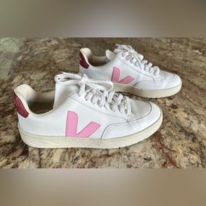 Veja sneakers.  Good gentle used condition.  Pink V!  European size 37 or US 6